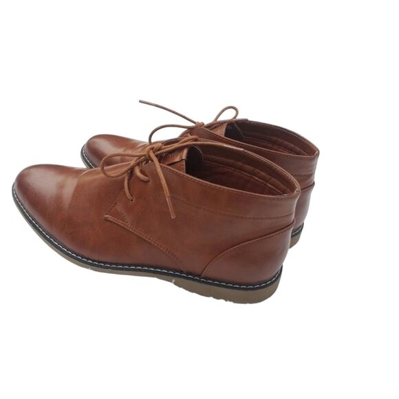 London Fog Collection Blackburn size 11M memory foam ankle light Faux Leather Br - Picture 3 of 8